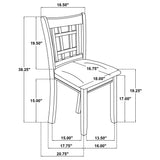 Lavon Wood Dining Side Chair Linen and Light Oak (Set of 2) by Coaster at Eve Furniture
