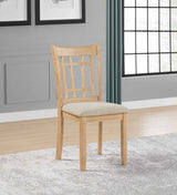 Lavon Wood Dining Side Chair Linen and Light Oak (Set of 2) by Coaster at Eve Furniture