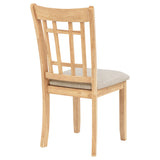 Lavon Wood Dining Side Chair Linen and Light Oak (Set of 2) by Coaster at Eve Furniture