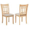 Lavon Wood Dining Side Chair Linen and Light Oak (Set of 2) by Coaster at Eve Furniture