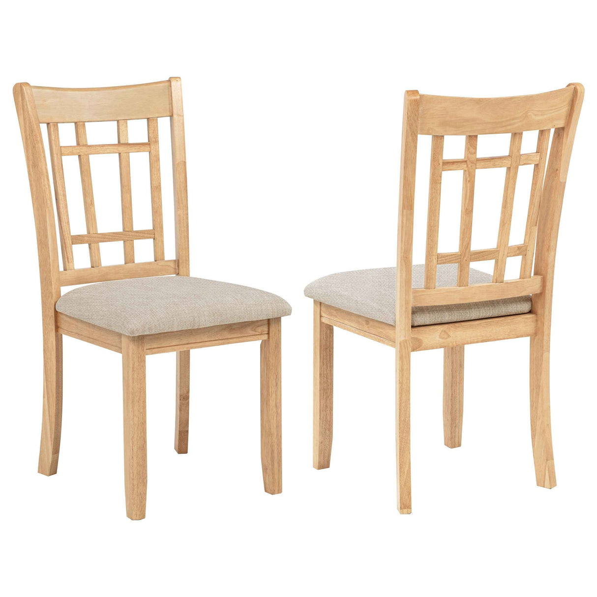 Lavon Wood Dining Side Chair Linen and Light Oak (Set of 2) by Coaster at Eve Furniture