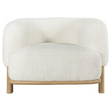 Lawler Ivory Upholstered Barrel Back Accent Chair by Coaster at Eve Furniture