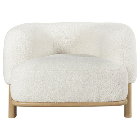 Lawler Ivory Upholstered Barrel Back Accent Chair by Coaster at Eve Furniture