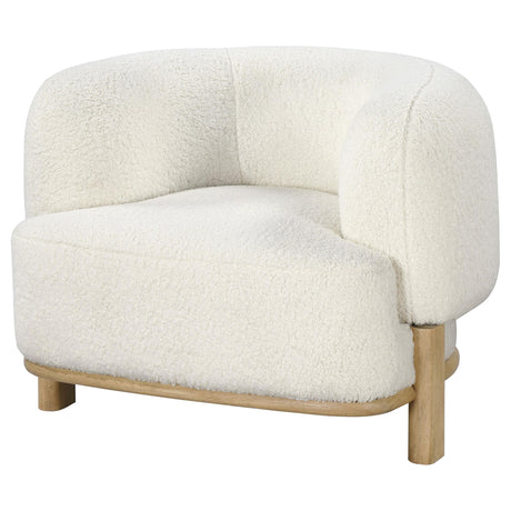 Lawler Ivory Upholstered Barrel Back Accent Chair by Coaster at Eve Furniture