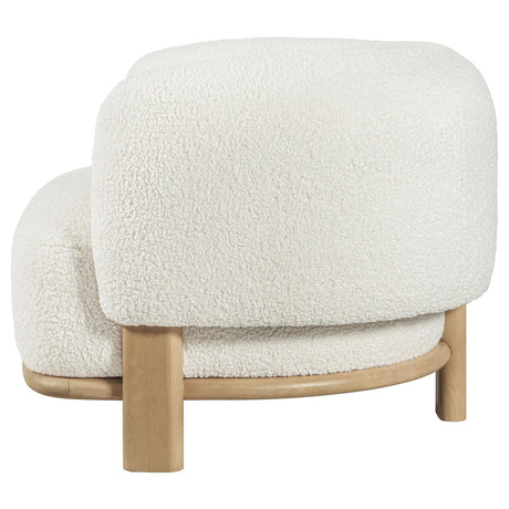 Lawler Ivory Upholstered Barrel Back Accent Chair by Coaster at Eve Furniture