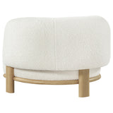 Lawler Ivory Upholstered Barrel Back Accent Chair by Coaster at Eve Furniture