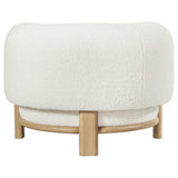 Lawler Ivory Upholstered Barrel Back Accent Chair by Coaster at Eve Furniture
