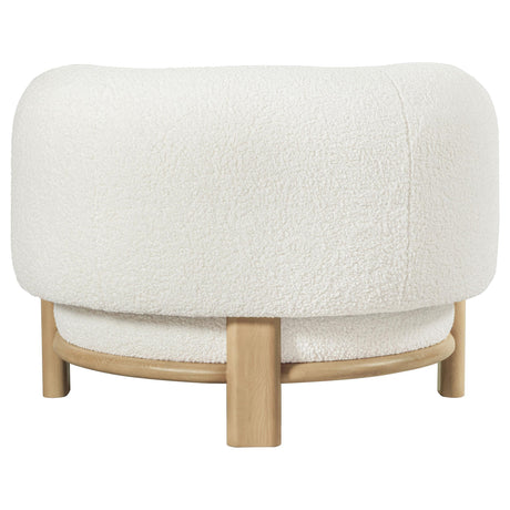 Lawler Ivory Upholstered Barrel Back Accent Chair by Coaster at Eve Furniture
