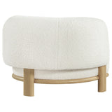 Lawler Ivory Upholstered Barrel Back Accent Chair by Coaster at Eve Furniture