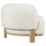 Lawler Ivory Upholstered Barrel Back Accent Chair by Coaster at Eve Furniture