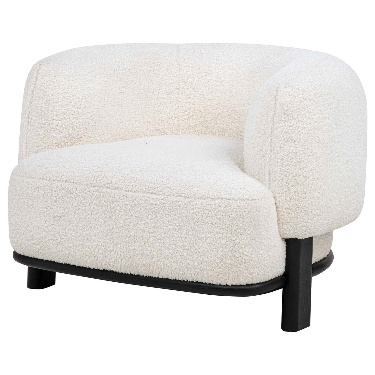 Lawler Ivory/Black Upholstered Barrel Back Accent Chair by Coaster at Eve Furniture