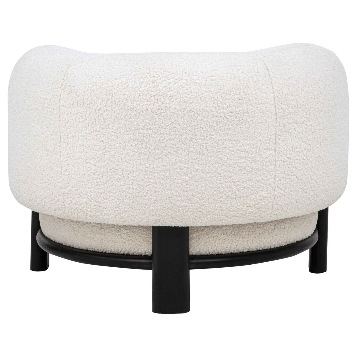 Lawler Ivory/Black Upholstered Barrel Back Accent Chair by Coaster at Eve Furniture