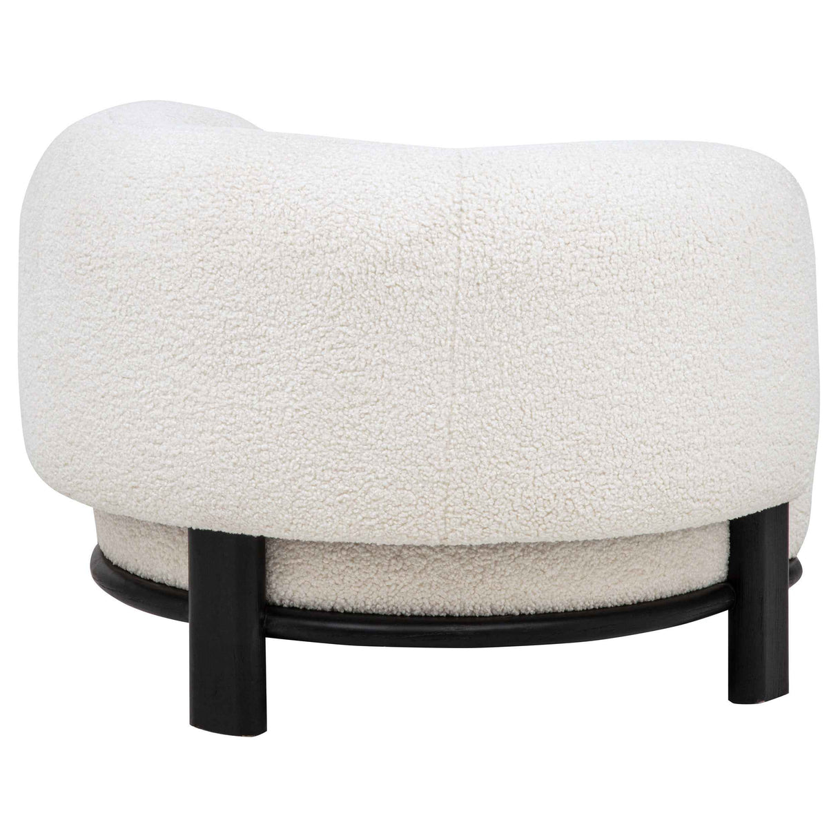 Lawler Ivory/Black Upholstered Barrel Back Accent Chair by Coaster at Eve Furniture