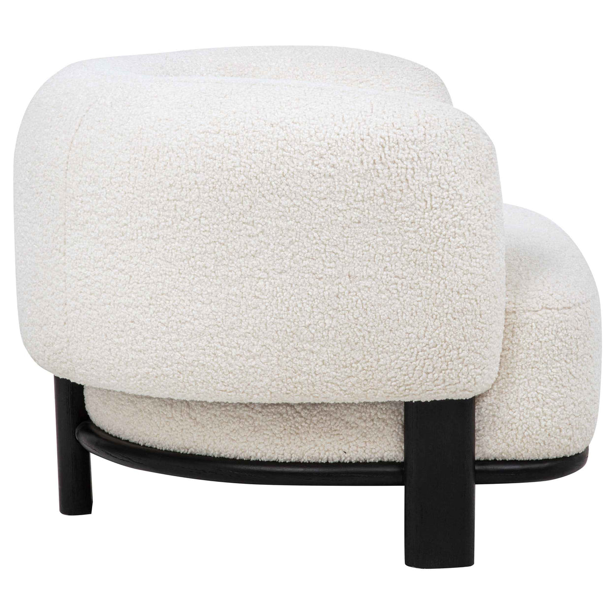 Lawler Ivory/Black Upholstered Barrel Back Accent Chair by Coaster at Eve Furniture