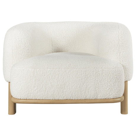 Lawler Ivory Upholstered Barrel Back Accent Chair