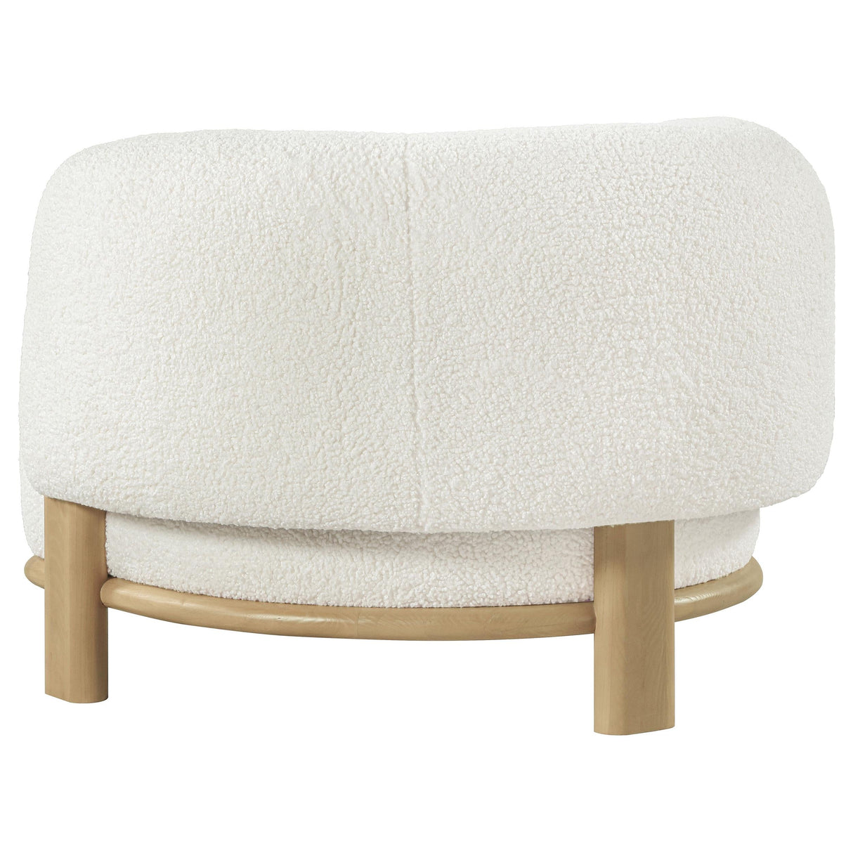 Lawler Ivory Upholstered Barrel Back Accent Chair