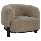 Lawler Upholstered Barrel Back Accent Chair Mushroom by Coaster at Eve Furniture