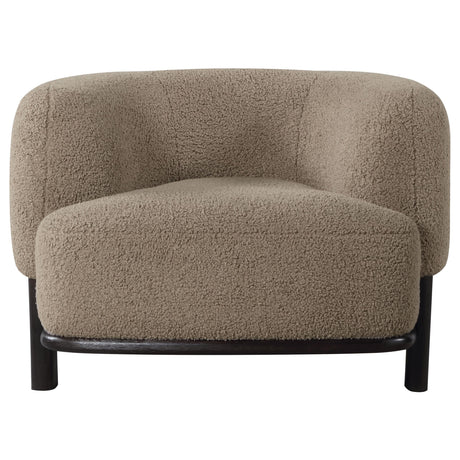 Lawler Upholstered Barrel Back Accent Chair Mushroom by Coaster at Eve Furniture