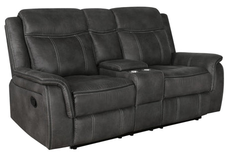 Lawrence Charcoal 2-Piece Upholstered Tufted Living Room Set by Coaster at Eve Furniture