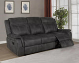 Lawrence Charcoal 3-Piece Upholstered Tufted Living Room Set by Coaster at Eve Furniture