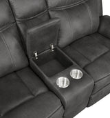 Lawrence Charcoal 3-Piece Upholstered Tufted Living Room Set by Coaster at Eve Furniture
