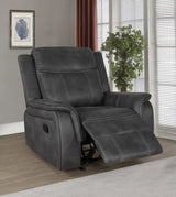 Lawrence Upholstered Tufted Back Glider Recliner by Coaster at Eve Furniture