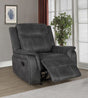 Lawrence Upholstered Tufted Back Glider Recliner by Coaster at Eve Furniture