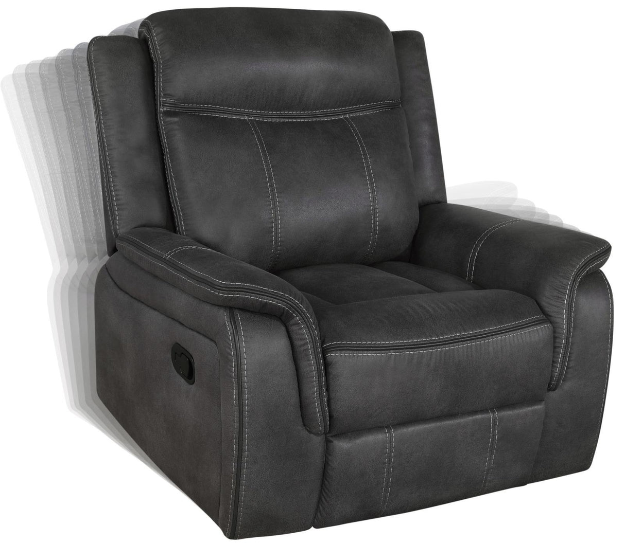 Lawrence Upholstered Tufted Back Glider Recliner by Coaster at Eve Furniture