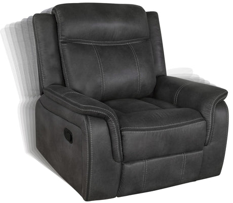 Lawrence Upholstered Tufted Back Glider Recliner by Coaster at Eve Furniture