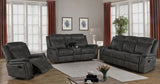 Lawrence Upholstered Tufted Back Motion Loveseat by Coaster at Eve Furniture