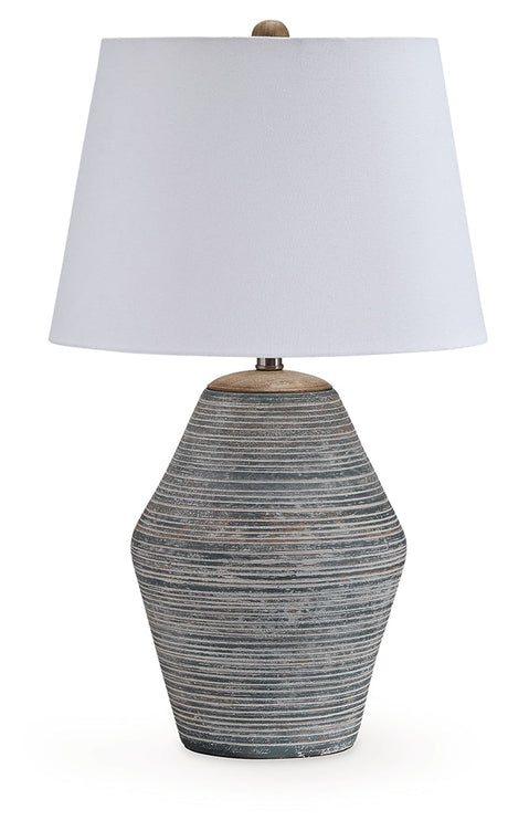 Lawrock Antique Blue Table Lamp by Ashley at Eve Furniture