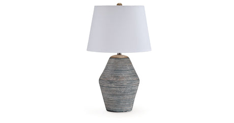 Lawrock Antique Blue Table Lamp by Ashley at Eve Furniture