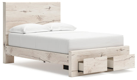 Lawroy Light Natural Full Storage Platform Bed by Ashley at Eve Furniture