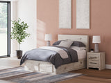 Lawroy Light Natural Full Storage Platform Bed with 6 Drawers by Ashley at Eve Furniture