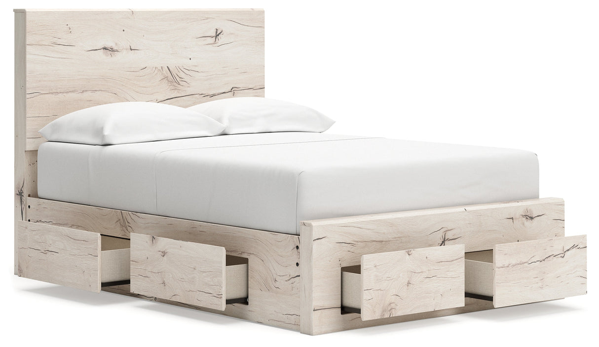 Lawroy Light Natural Full Storage Platform Bed with 6 Drawers by Ashley at Eve Furniture