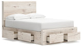 Lawroy Light Natural Full Storage Platform Bed with 6 Drawers by Ashley at Eve Furniture