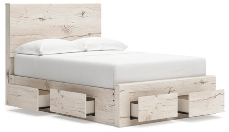 Lawroy Light Natural Full Storage Platform Bed with 6 Drawers by Ashley at Eve Furniture