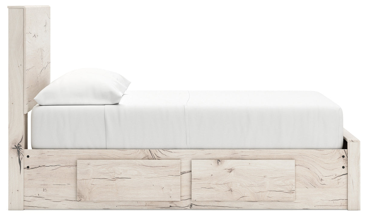 Lawroy Light Natural Full Storage Platform Bed with 6 Drawers by Ashley at Eve Furniture