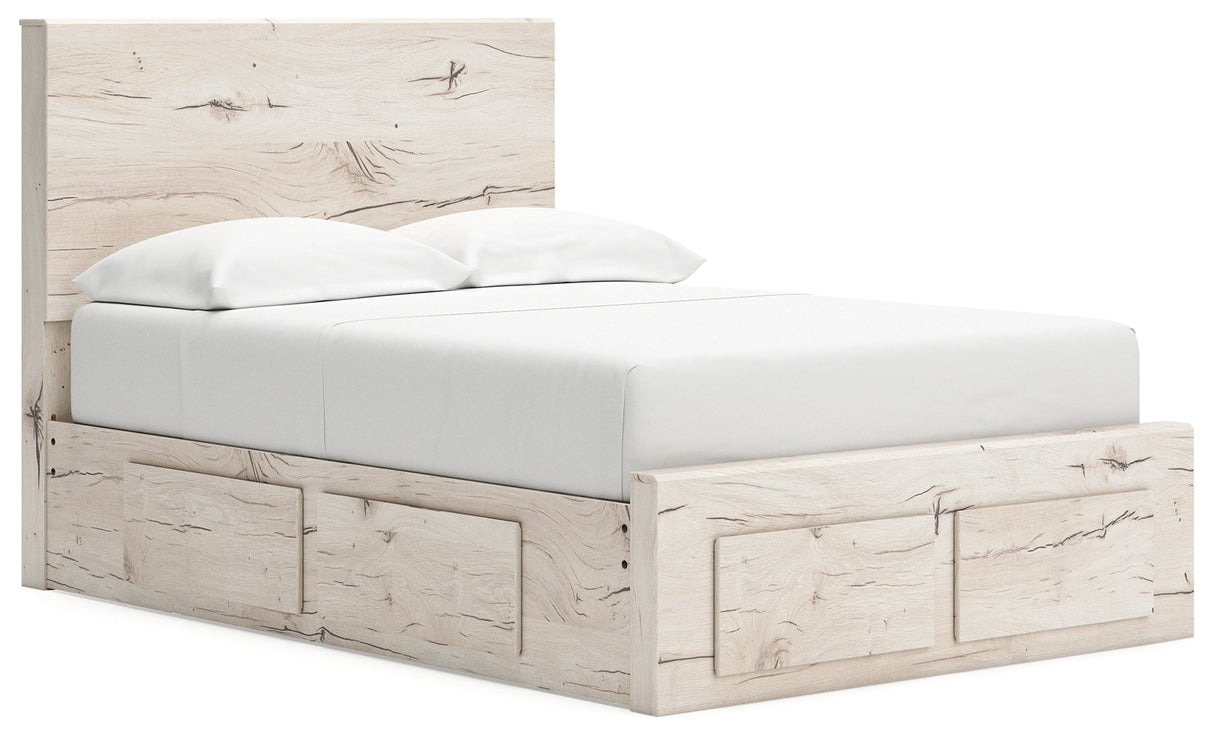 Lawroy Light Natural Full Storage Platform Bed with 6 Drawers by Ashley at Eve Furniture