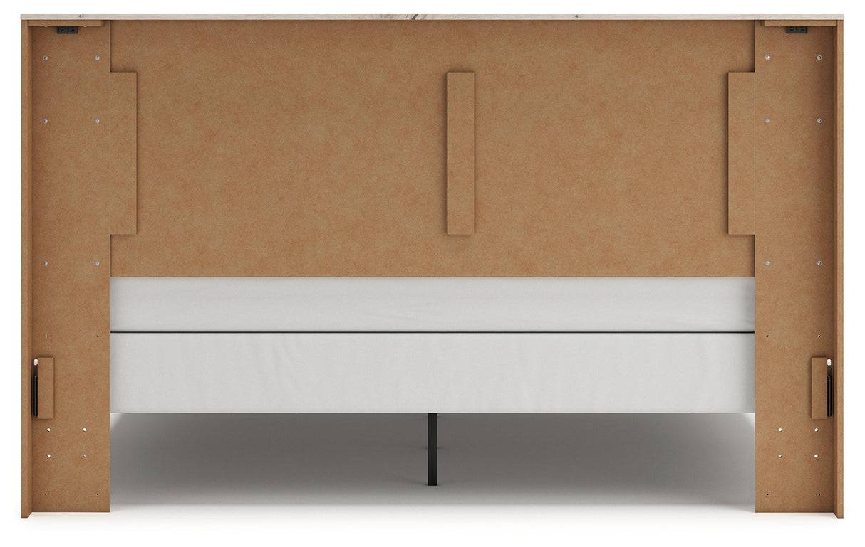 Lawroy Light Natural King Panel Bed by Ashley at Eve Furniture