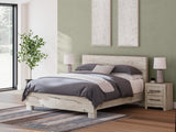 Lawroy Light Natural King Panel Bed by Ashley at Eve Furniture