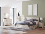 Lawroy Light Natural King Storage Platform Bed with 6 Drawers by Ashley at Eve Furniture