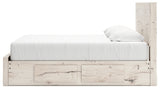 Lawroy Light Natural King Storage Platform Bed with 6 Drawers by Ashley at Eve Furniture