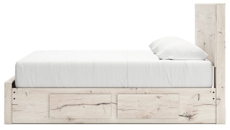 Lawroy Light Natural King Storage Platform Bed with 6 Drawers by Ashley at Eve Furniture