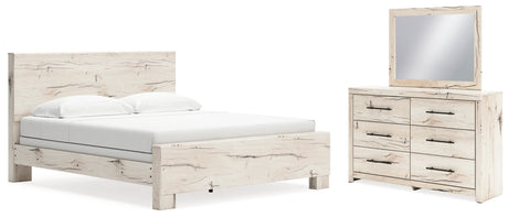 Lawroy Light Natural Panel Bedroom Set by Ashley at Eve Furniture