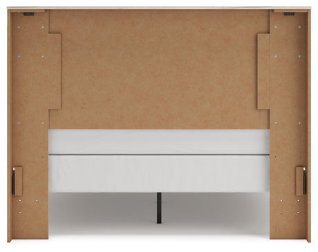 Lawroy Light Natural Queen Panel Bed by Ashley at Eve Furniture