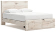 Lawroy Light Natural Queen Storage Platform Bed by Ashley at Eve Furniture