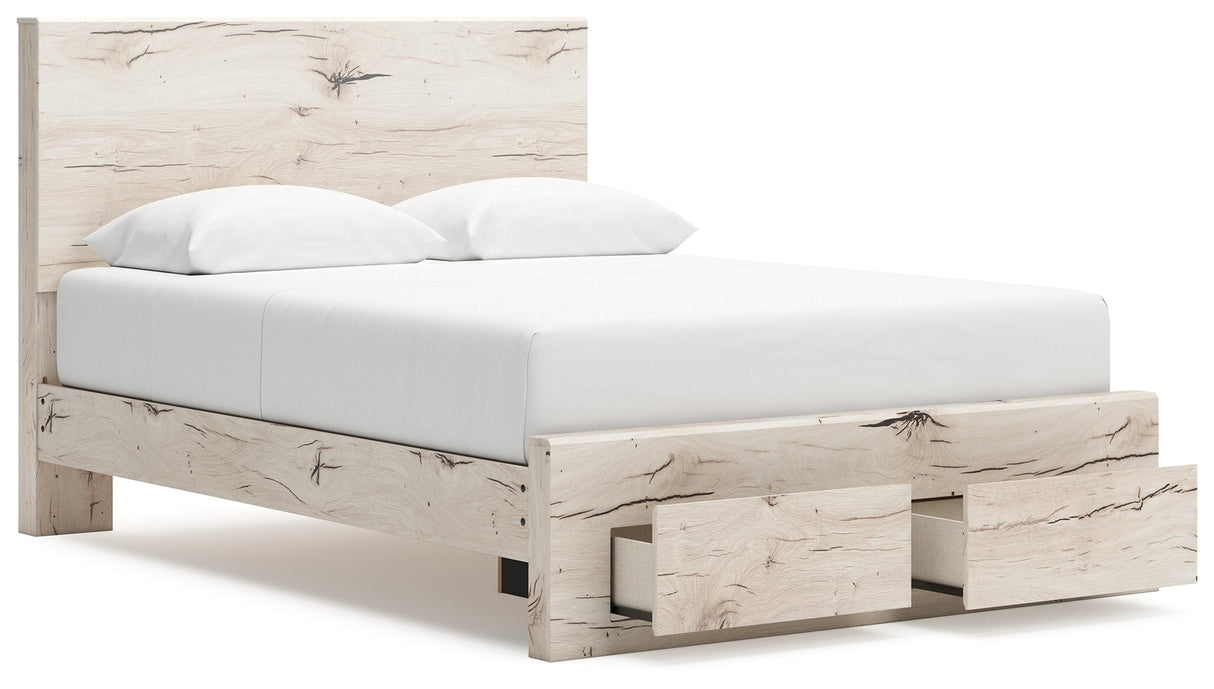 Lawroy Light Natural Queen Storage Platform Bed by Ashley at Eve Furniture