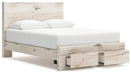Lawroy Light Natural Queen Storage Platform Bed by Ashley at Eve Furniture