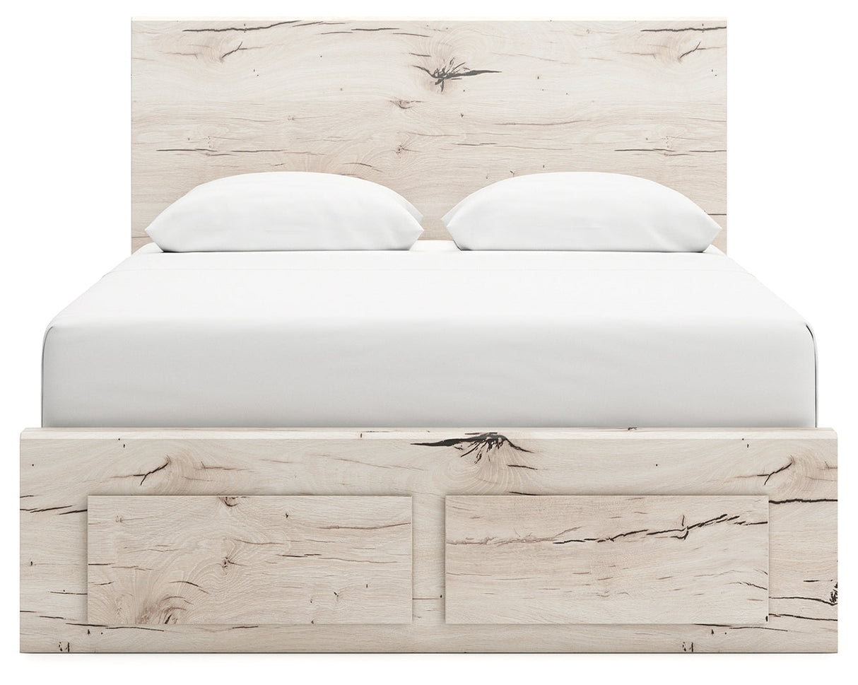 Lawroy Light Natural Queen Storage Platform Bed by Ashley at Eve Furniture